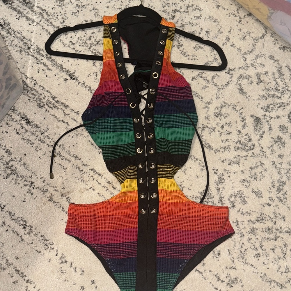 Lace up bodysuit/one piece